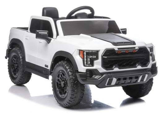 LEAN CARS 4x4 P4 baltas akumuliatorinis automobilis, 12 V 7 Ah