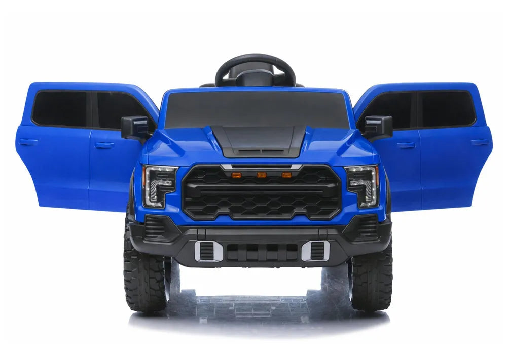LEAN CARS 4x4 P4 mėlynas akumuliatorinis automobilis, 12 V 7 Ah