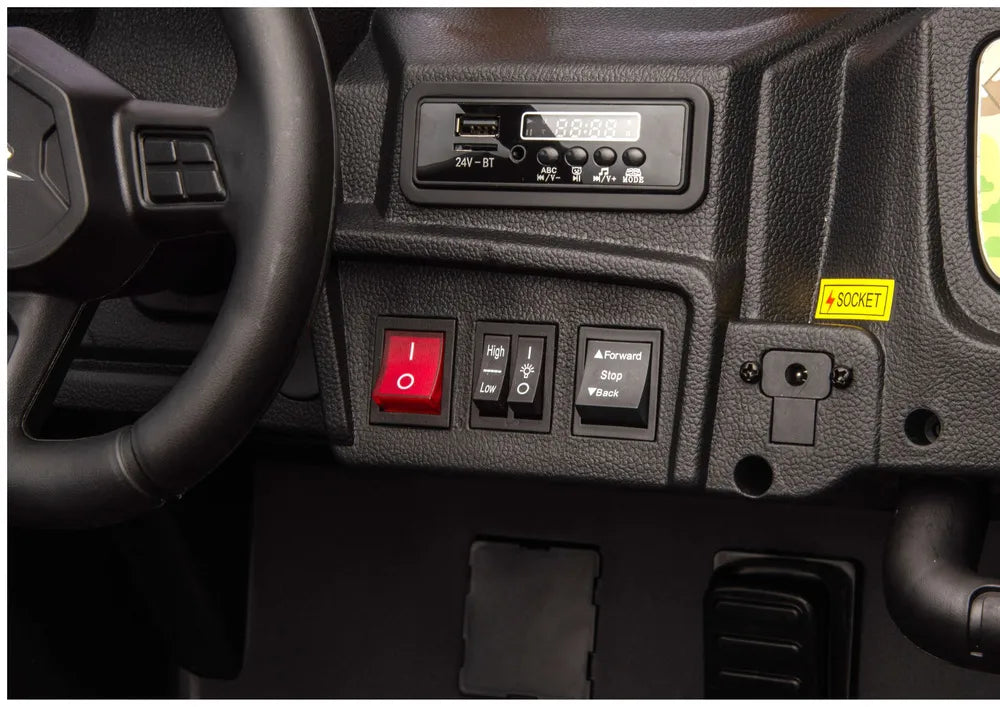 LEAN CARS A600 Baltas elektromobilis visureigis 24V14Ah