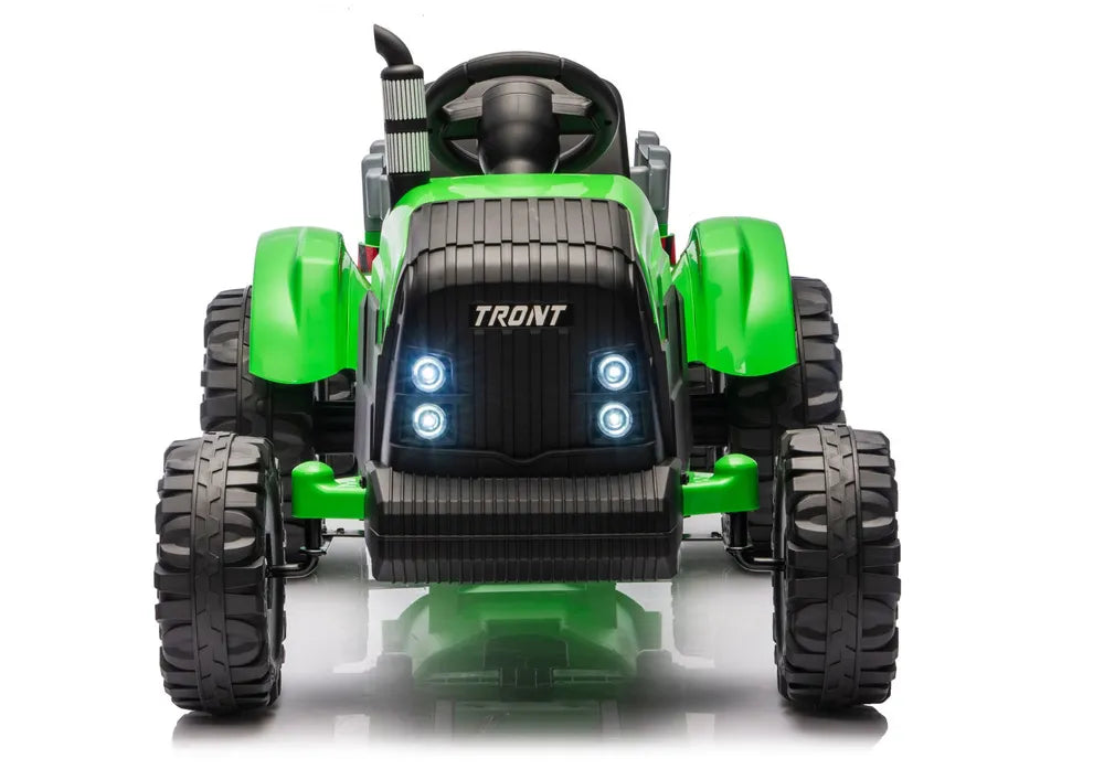 LEAN CARS CH9959B akumuliatorinis traktorius su priekaba, šviesiai žalias, 24V