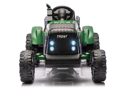 LEAN CARS CH9959B akumuliatorinis traktorius su priekaba, tamsiai žalias, 24V