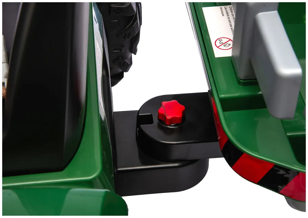 LEAN CARS CH9959B akumuliatorinis traktorius su priekaba, tamsiai žalias, 24V