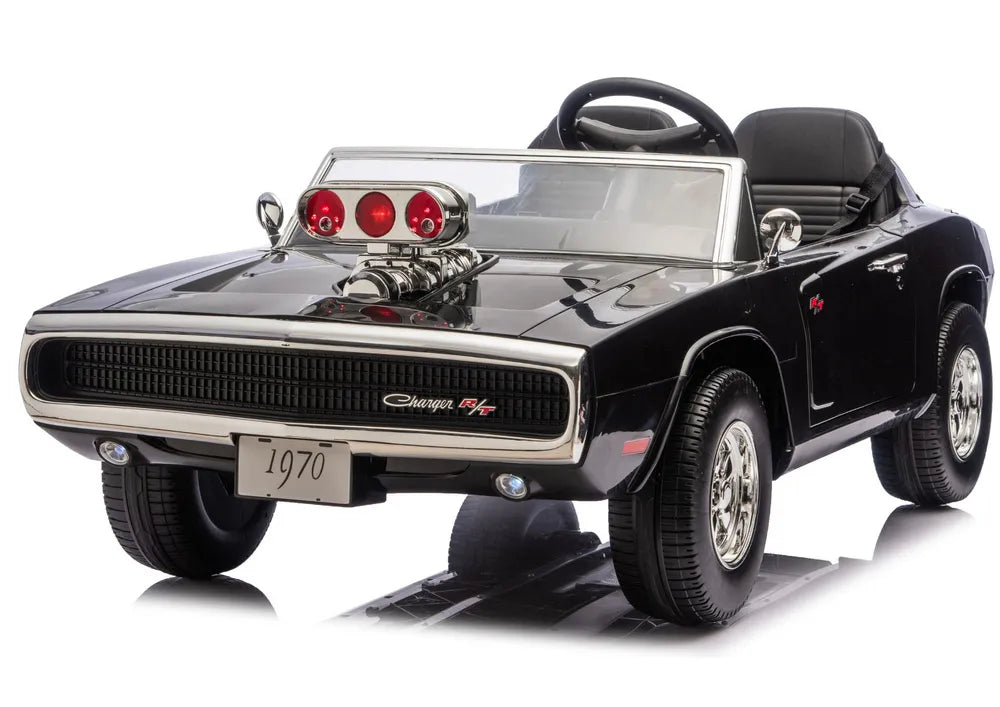 LEAN CARS Dodge Charger R/T DLS-K12 akumuliatorinis automobilis, 24 V 7 Ah, juodas
