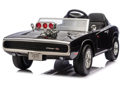 LEAN CARS Dodge Charger R/T DLS-K12 akumuliatorinis automobilis, 24 V 7 Ah, juodas