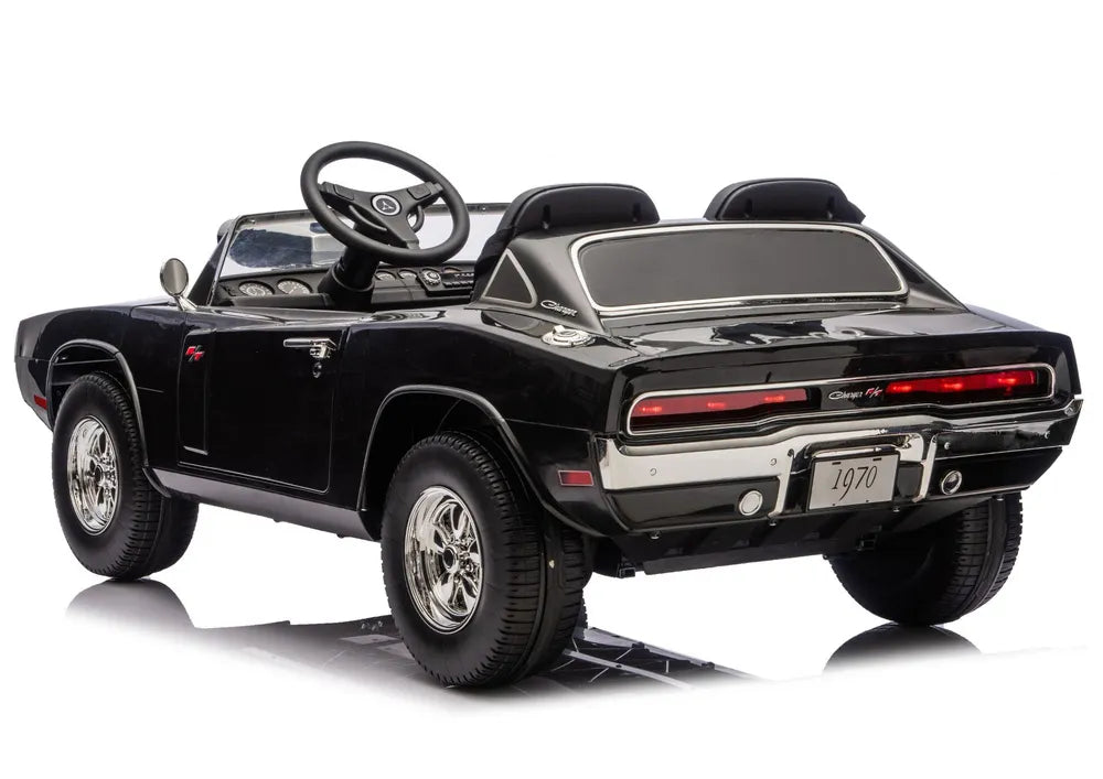 LEAN CARS Dodge Charger R/T DLS-K12 akumuliatorinis automobilis, 24 V 7 Ah, juodas
