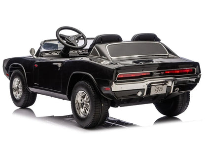 LEAN CARS Dodge Charger R/T DLS-K12 akumuliatorinis automobilis, 24 V 7 Ah, juodas