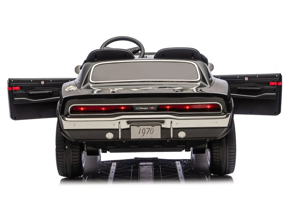 LEAN CARS Dodge Charger R/T DLS-K12 akumuliatorinis automobilis, 24 V 7 Ah, juodas