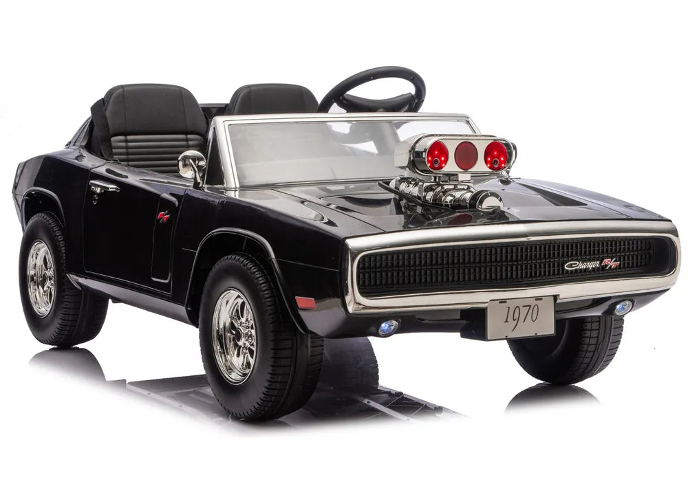 LEAN CARS Dodge Charger R/T DLS-K12 akumuliatorinis automobilis, 24 V 7 Ah, juodas
