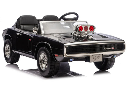 LEAN CARS Dodge Charger R/T DLS-K12 akumuliatorinis automobilis, 24 V 7 Ah, juodas