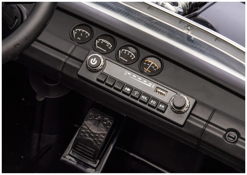 LEAN CARS Dodge Charger R/T DLS-K12 akumuliatorinis automobilis, 24 V 7 Ah, juodas