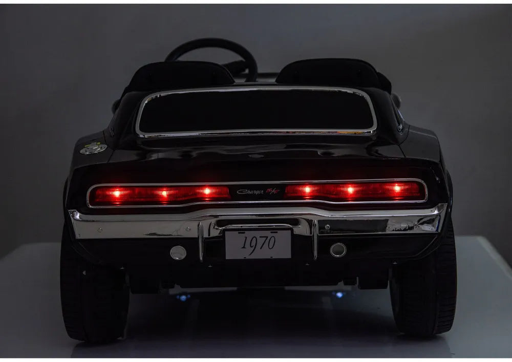 LEAN CARS Dodge Charger R/T DLS-K12 akumuliatorinis automobilis, 24 V 7 Ah, juodas