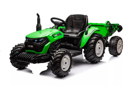 LEAN CARS HC-306 akumuliatorinis traktorius su priekaba, baltas, 24V
