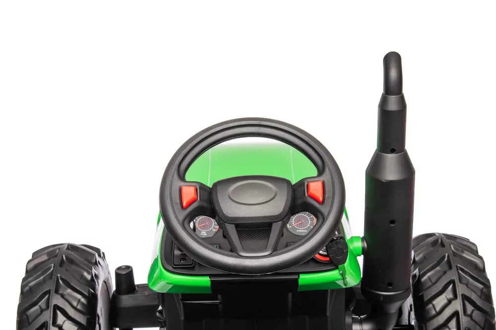 LEAN CARS HC-306 akumuliatorinis traktorius su priekaba, baltas, 24V