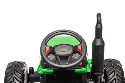 LEAN CARS HC-306 akumuliatorinis traktorius su priekaba, baltas, 24V