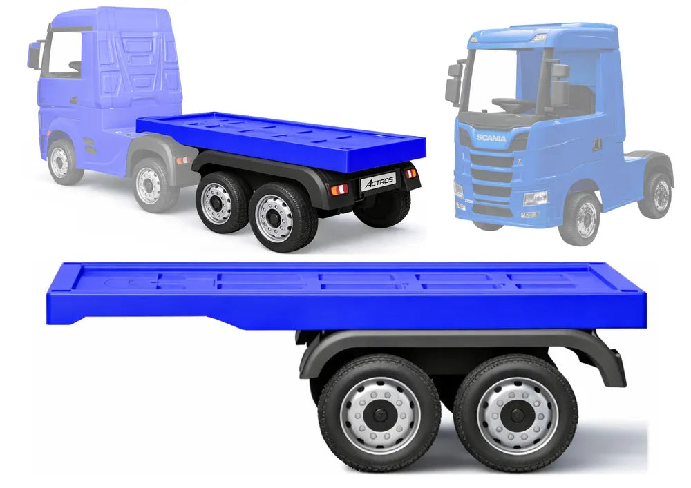 LEAN CARS HL358 Mercedes Scania Actros mėlyna puspriekabė