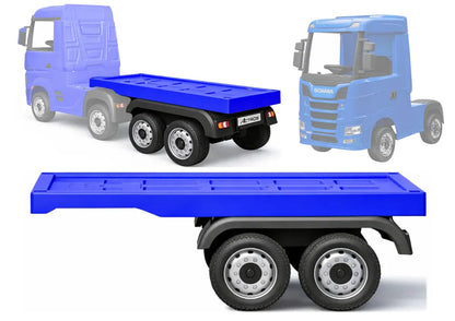 LEAN CARS HL358 Mercedes Scania Actros mėlyna puspriekabė