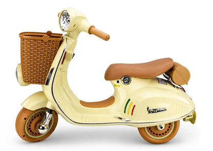 LEAN CARS Vespa XW-03 35 W smėlio spalvos akumuliatorinis skuteris