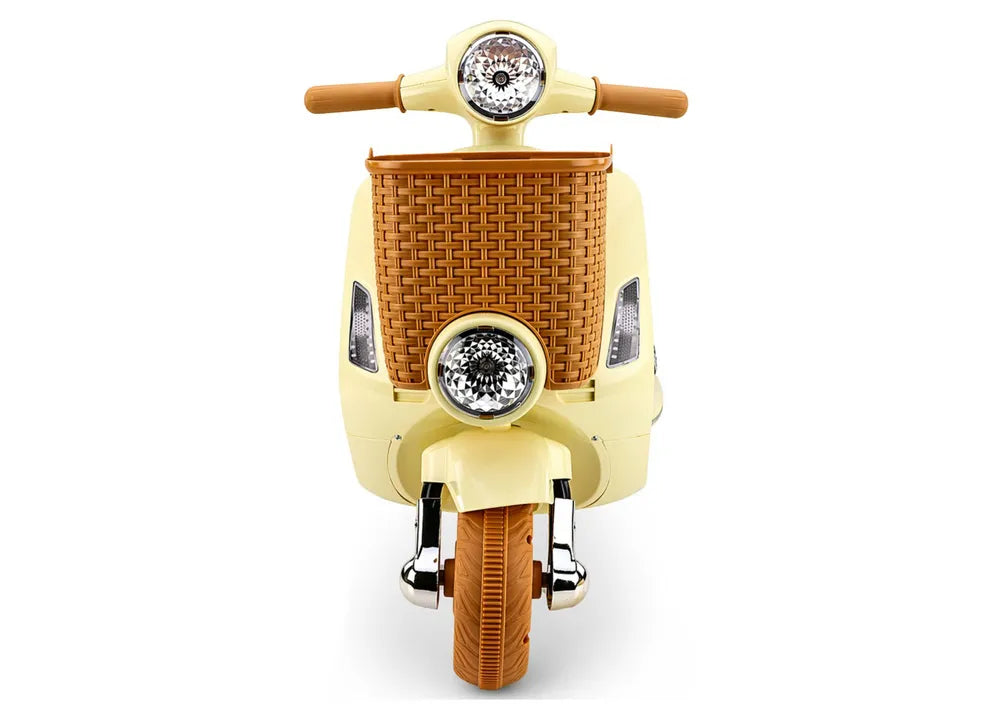 LEAN CARS Vespa XW-03 35 W smėlio spalvos akumuliatorinis skuteris