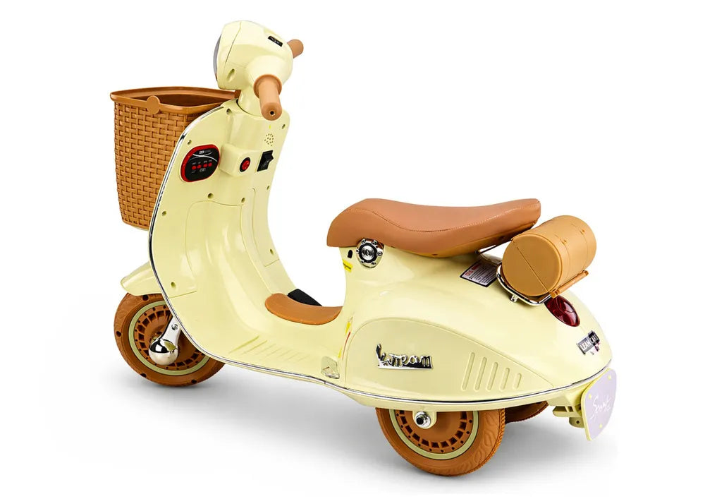LEAN CARS Vespa XW-03 35 W smėlio spalvos akumuliatorinis skuteris