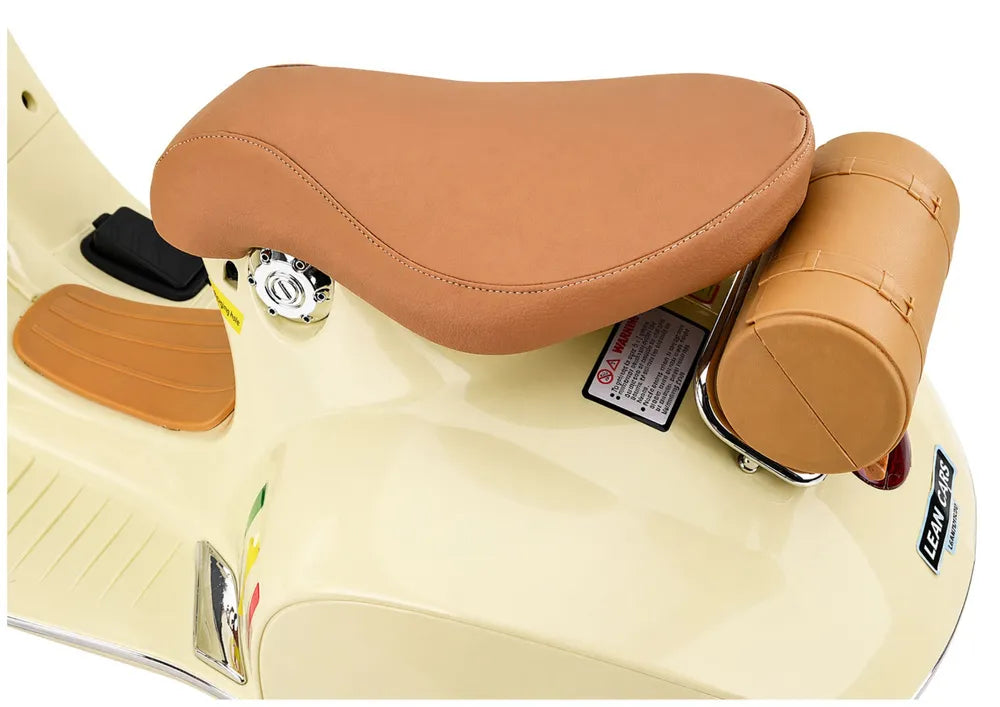 LEAN CARS Vespa XW-03 35 W smėlio spalvos akumuliatorinis skuteris