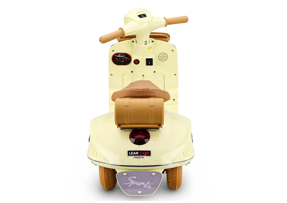LEAN CARS Vespa XW-03 35 W smėlio spalvos akumuliatorinis skuteris