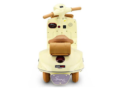 LEAN CARS Vespa XW-03 35 W smėlio spalvos akumuliatorinis skuteris