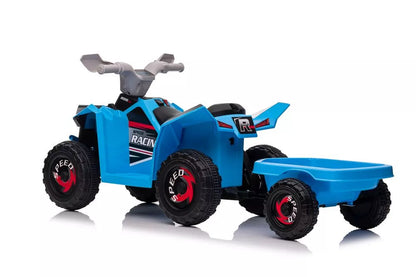 LEAN CARS XMX630T rožinis akumuliatorinis keturratis su priekaba