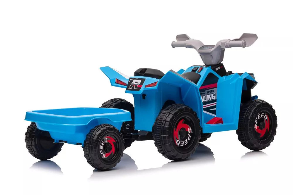 LEAN CARS XMX630T rožinis akumuliatorinis keturratis su priekaba