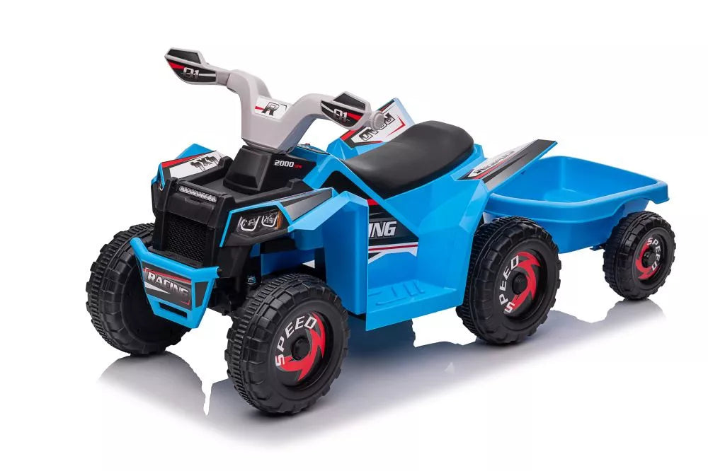 LEAN CARS XMX630T rožinis akumuliatorinis keturratis su priekaba
