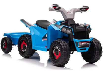 LEAN CARS XMX630T rožinis akumuliatorinis keturratis su priekaba