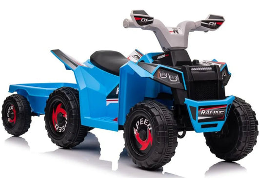 LEAN CARS XMX630T rožinis akumuliatorinis keturratis su priekaba
