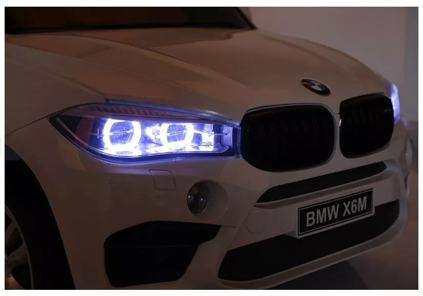 NAUJAS BMW X6M baltas – vaikiškas elektromobilis