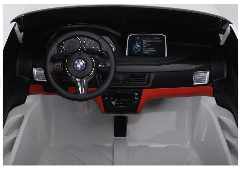 NAUJAS BMW X6M baltas – vaikiškas elektromobilis