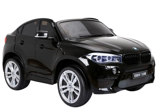 NAUJAS BMW X6M juodos spalvos - elektrinis vaikiškas automobilis