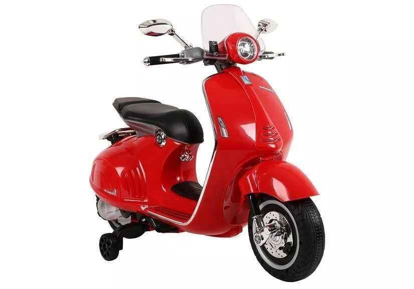 Raudonas elektrinis motoroleris Vespa GTS 300