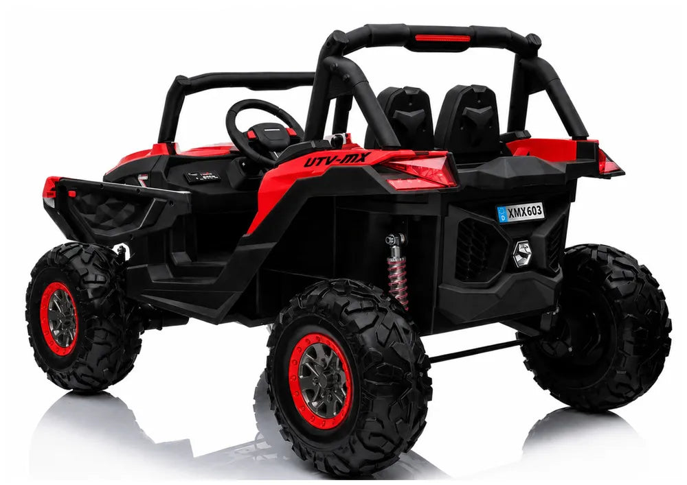 Raudonas elektromobilis Jeep XMX