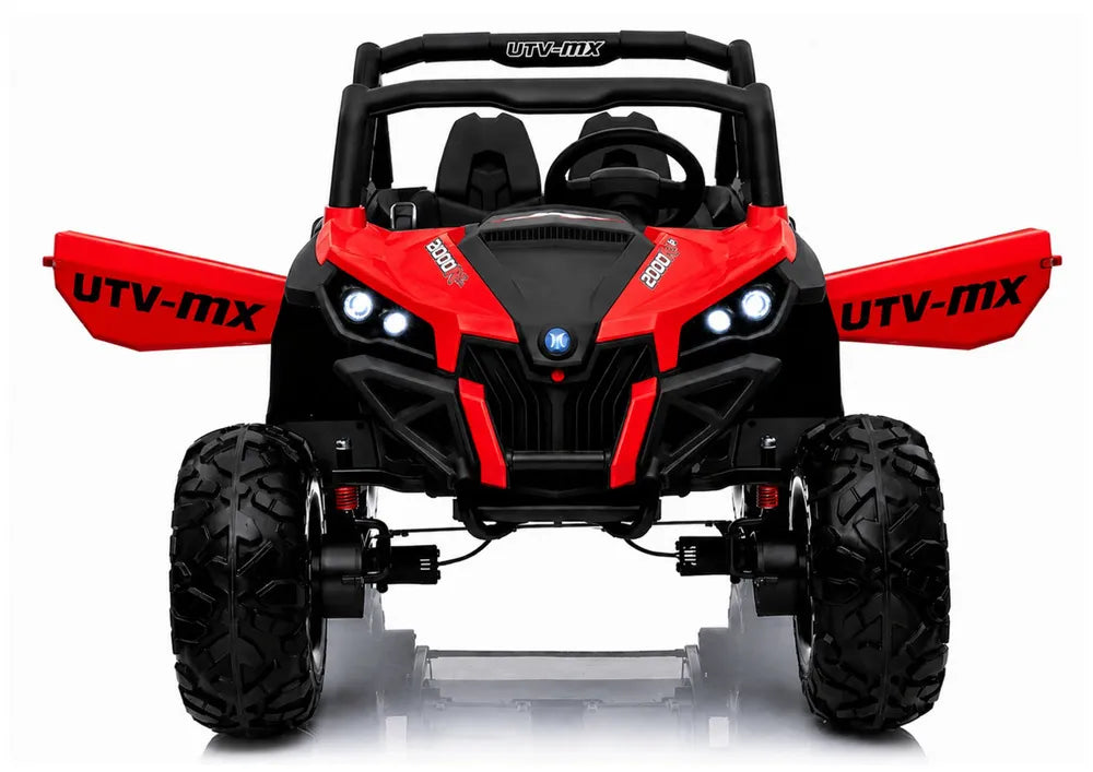 Raudonas elektromobilis Jeep XMX