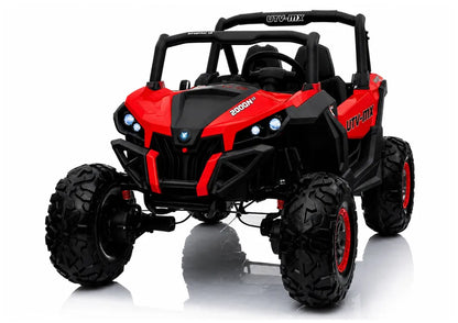 Raudonas elektromobilis Jeep XMX