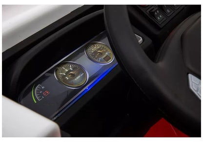 Raudonas gaisrinės automobilis – vaikiškas elektromobilis
