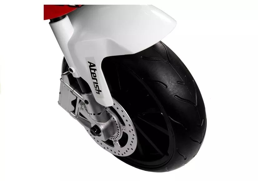 Raudonas vaikiškas elektrinis motociklas BMW S1000RR