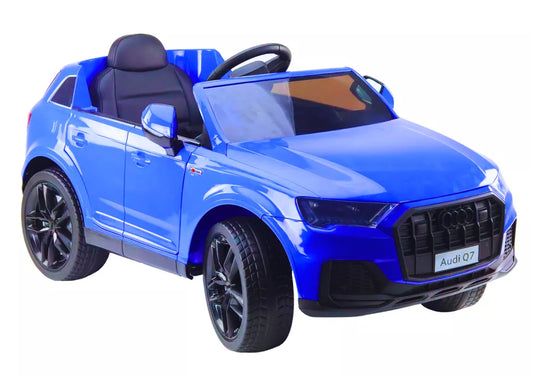 Vaikiškas akumuliatorinis automobilis Audi Q7, mėlynas, lakuotas