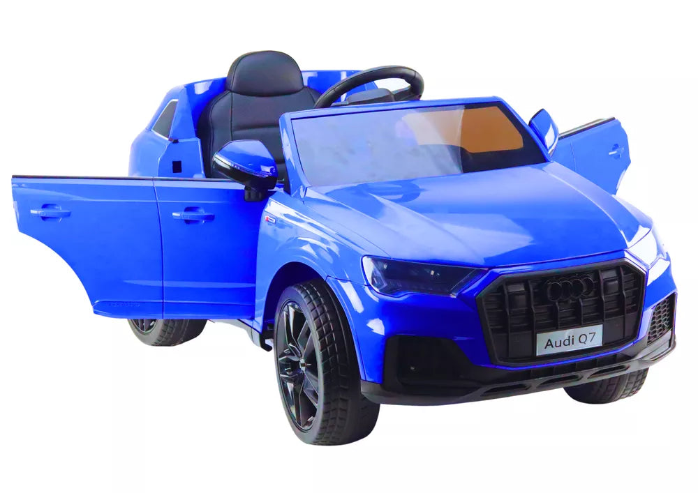 Vaikiškas akumuliatorinis automobilis Audi Q7, mėlynas, lakuotas