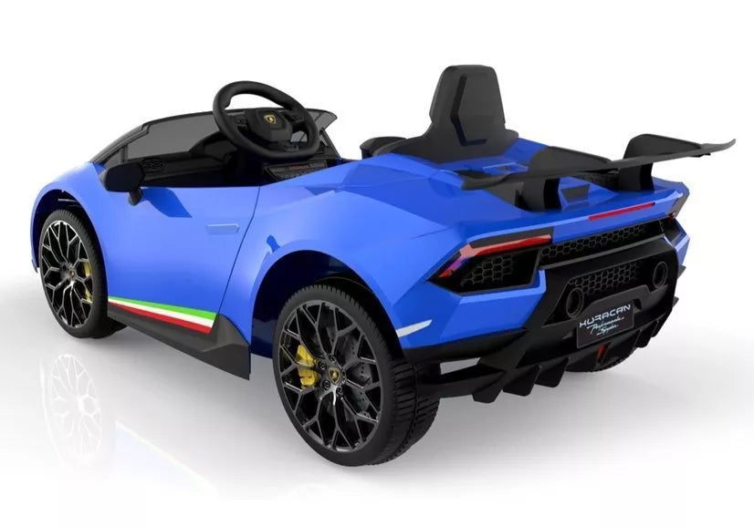 Vaikiškas akumuliatorinis automobilis Lamborghini Huracan, mėlynas