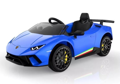 Vaikiškas akumuliatorinis automobilis Lamborghini Huracan, mėlynas