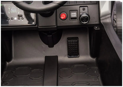 Vaikiškas akumuliatorinis automobilis LEAN CARS JS330 24V5Ah, juodas ir mėlynas