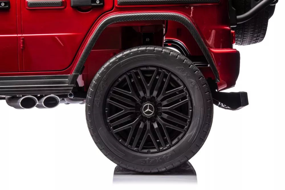 Vaikiškas akumuliatorinis automobilis Mercedes G63 4X4 XXL 24V, raudonas