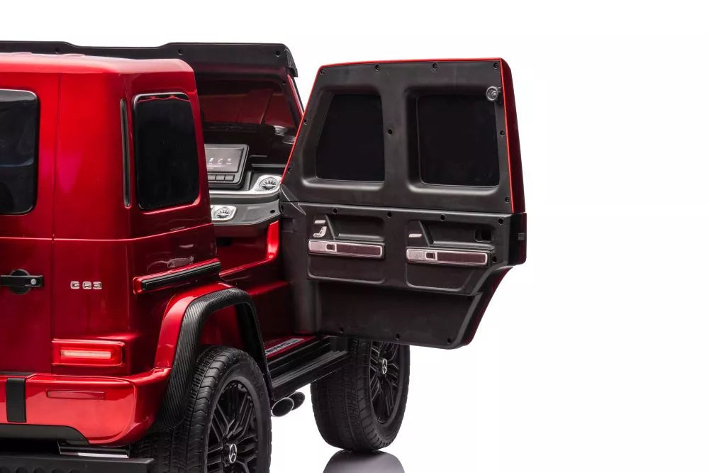 Vaikiškas akumuliatorinis automobilis Mercedes G63 4X4 XXL 24V, raudonas