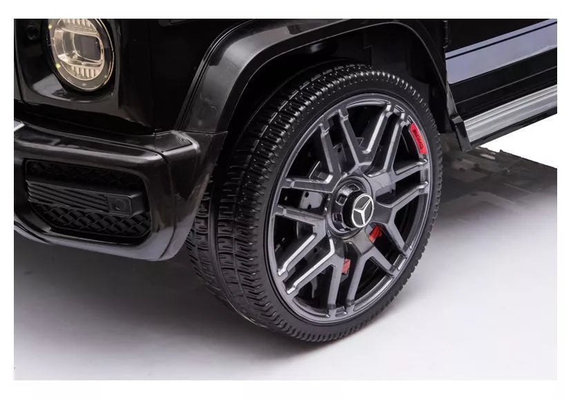 Vaikiškas akumuliatorinis automobilis Mercedes G63 AMG, juodas, lakuotas