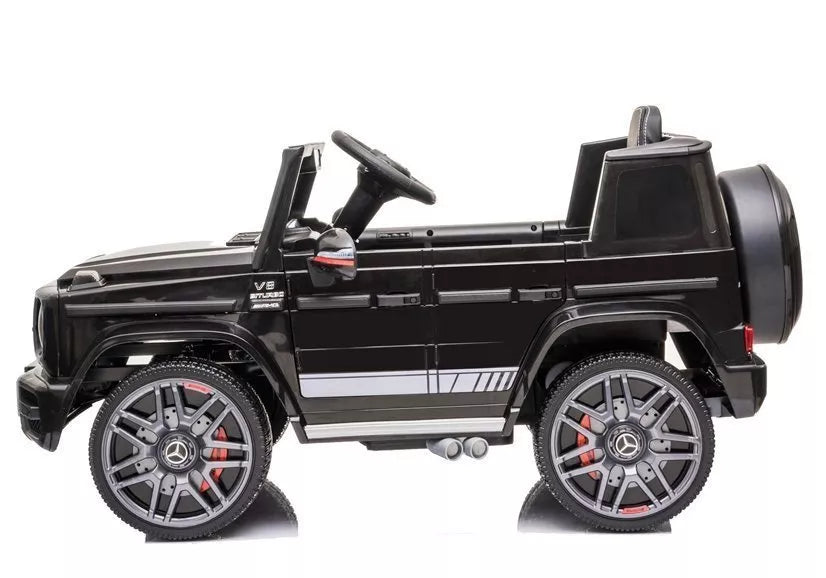 Vaikiškas akumuliatorinis automobilis Mercedes G63 AMG, juodas, lakuotas