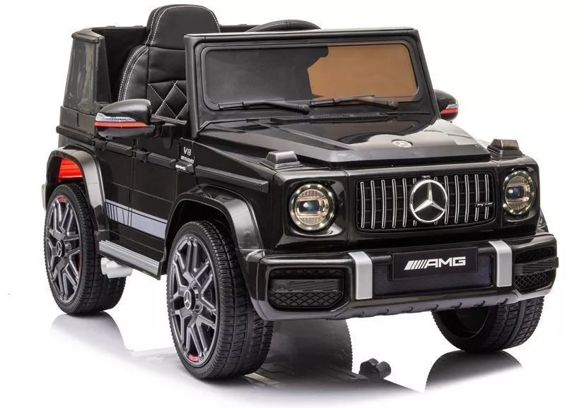 Vaikiškas akumuliatorinis automobilis Mercedes G63 AMG, juodas, lakuotas